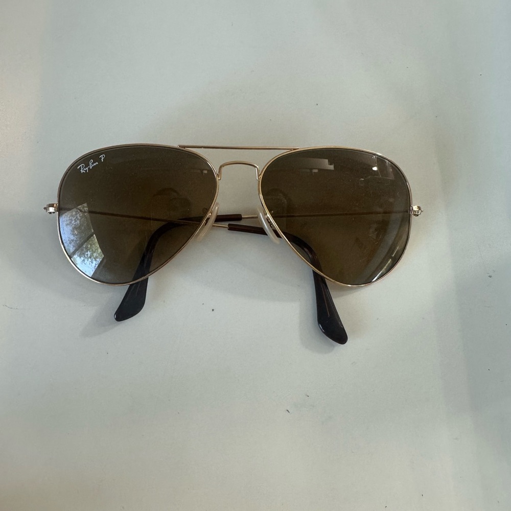 COPY - Ray-Ban Gold and Black Aviator Sunglasses